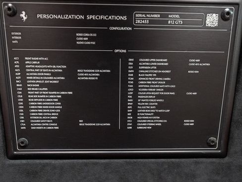 Certified 2022 Ferrari 812 GTS RWD image 33