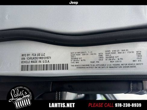 Certified 2021 Jeep Grand Cherokee L Overland w/ Advanced Protech Group III image 23