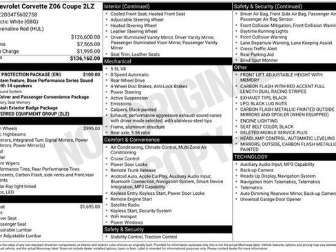 New 2026 Chevrolet Corvette Z06 w/ Battery Protection Package image 5