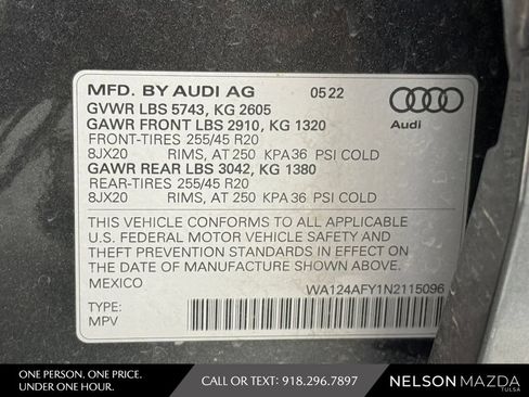 Used 2022 Audi SQ5 Premium Plus w/ Premium Plus Package AWD/4WD image 52