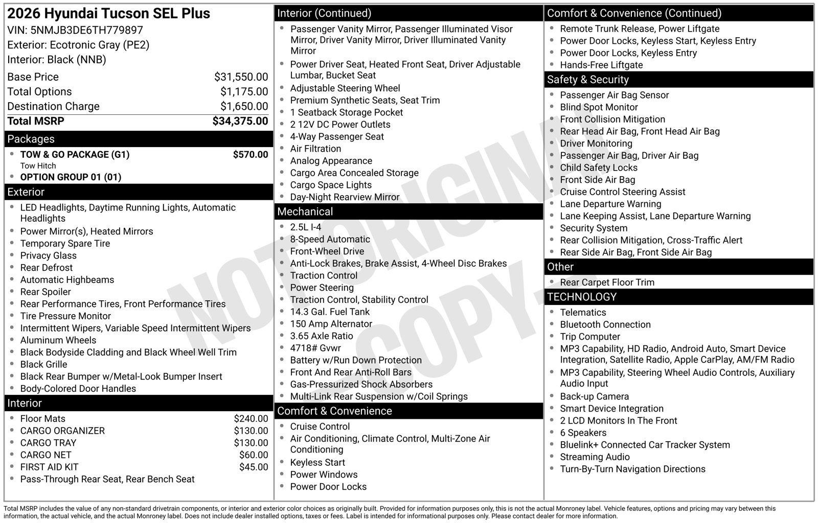 New 2026 Hyundai Tucson SEL Plus w/ Tow & Go Package FWD image 22