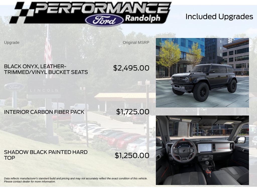 New 2026 Ford Bronco Raptor w/ Interior Carbon Fiber Pack AWD/4WD image 4