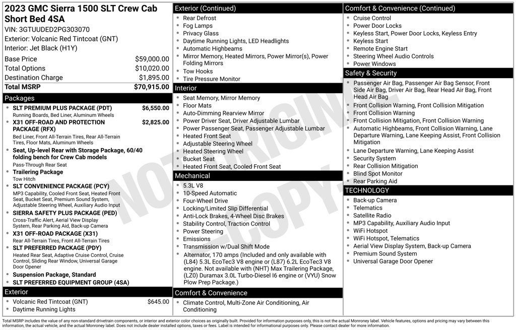 Certified 2023 GMC Sierra 1500 SLT w/ SLT Premium Plus Package AWD/4WD image 32