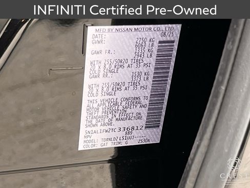 Certified 2026 INFINITI QX60 Sport w/ Dark Cargo Package image 33