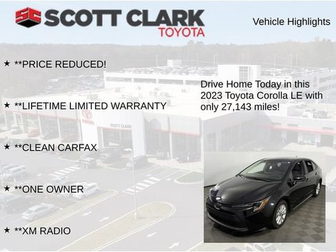 Used 2023 Toyota Corolla LE w/ LE Convenience Package FWD image 12