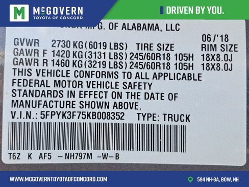 Used 2019 Honda Ridgeline RTL-E image 40