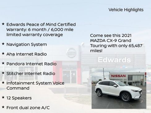 Used 2021 MAZDA CX-9 Grand Touring AWD/4WD image 3