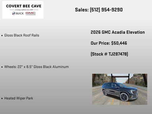 New 2026 GMC Acadia Elevation w/ Black Edition FWD image 18