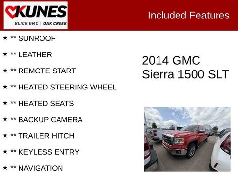 Used 2014 GMC Sierra 1500 SLT w/ SLT Crew Cab Value Package AWD/4WD image 2