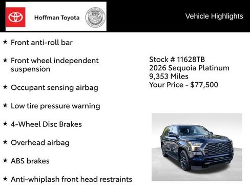 Certified 2026 Toyota Sequoia Platinum AWD/4WD image 29