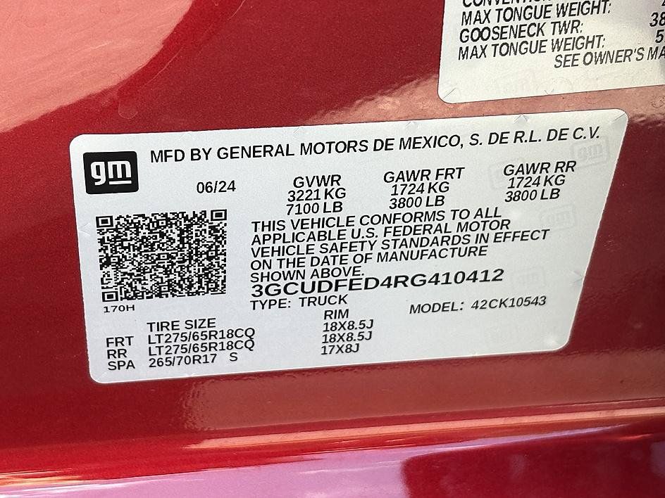 Used 2024 Chevrolet Silverado 1500 LT Trail Boss AWD/4WD image 23