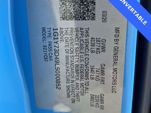 Used 2020 Chevrolet Corvette Stingray w/ 2LT Preferred Equipment Group image 21