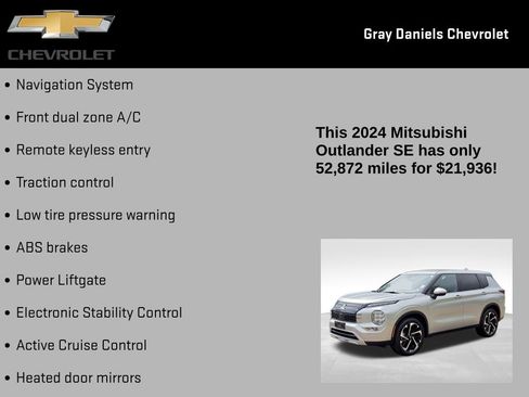 Used 2024 Mitsubishi Outlander SE AWD/4WD image 7