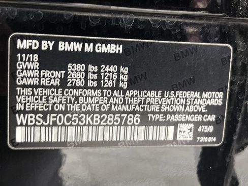 Used 2019 BMW M5 w/ Executive Package image 9