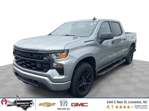 Used 2025 Chevrolet Silverado 1500 Custom w/ Turbomax Blackout Package AWD/4WD image 1