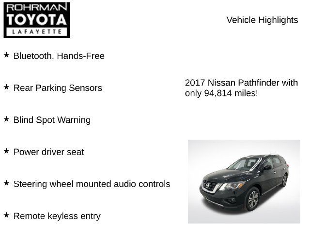 Used 2017 Nissan Pathfinder SV AWD/4WD image 7
