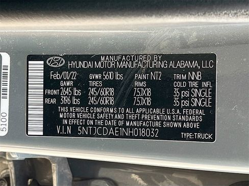 Used 2022 Hyundai Santa Cruz SEL w/ Activity Package image 30