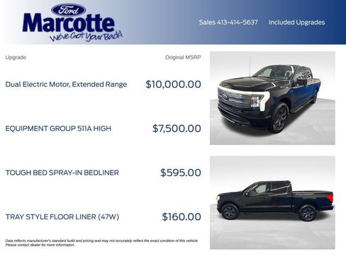 Used 2023 Ford F150 Lightning Lariat w/ Equipment Group 511A High AWD/4WD image 4