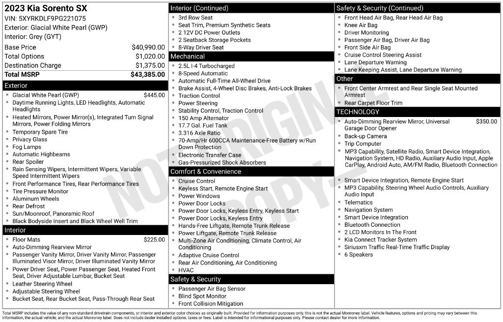 Certified 2023 Kia Sorento SX AWD/4WD image 10