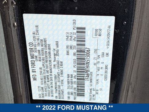 Certified 2022 Ford Mustang Premium w/ Equipment Group 201A image 22