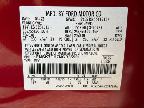 Used 2022 Ford Explorer XLT w/ Equipment Group 202A RWD image 32