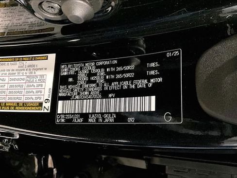 Used 2025 Lexus LX 600 F Sport w/ Accessory Package (Z1) AWD/4WD image 19