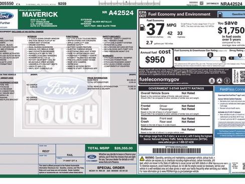 Used 2022 Ford Maverick XLT w/ XLT Luxury Package FWD image 8