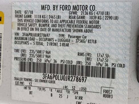 Used 2018 Ford Fusion SE w/ Equipment Group 602A FWD image 39