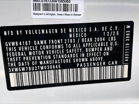 New 2026 Volkswagen Jetta S image 18