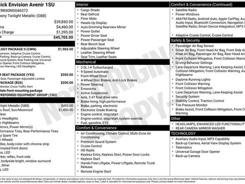 Used 2022 Buick Envision Avenir w/ Technology Package II FWD image 26