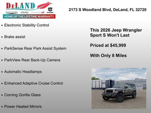 New 2026 Jeep Wrangler Sport S image 33