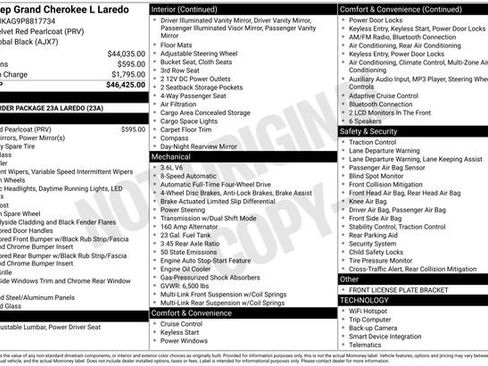 Used 2023 Jeep Grand Cherokee L Laredo AWD/4WD image 2