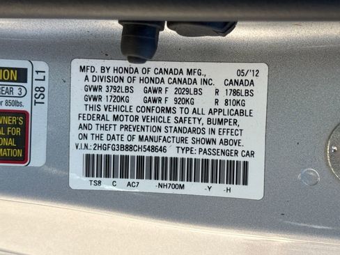 Used 2012 Honda Civic EX image 30