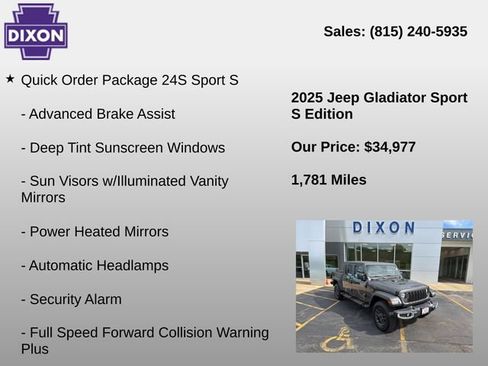 Used 2025 Jeep Gladiator Sport AWD/4WD image 4