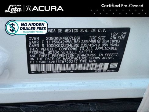 Used 2026 Acura ADX A-Spec AWD/4WD image 20