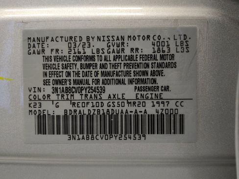 Used 2023 Nissan Sentra SV w/ All-Weather Package FWD image 33