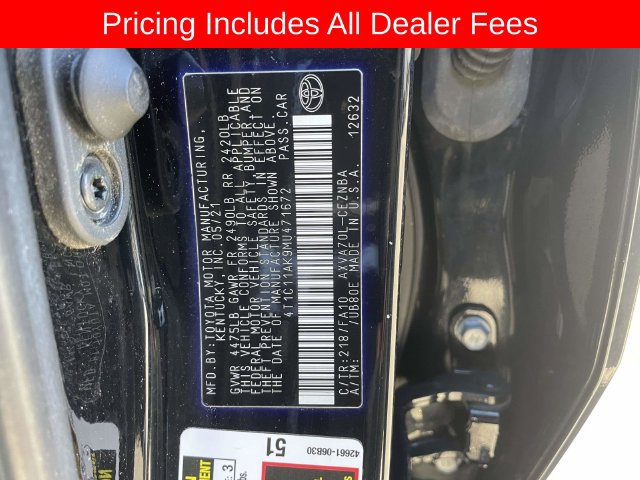Used 2021 Toyota Camry LE FWD image 35