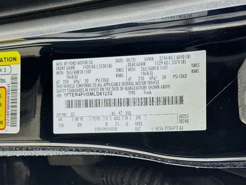 Certified 2021 Ford Ranger Lariat w/ Equipment Group 501A High image 32