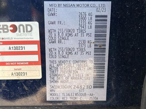 Used 2023 Nissan Pathfinder Platinum w/ Cargo Package image 33