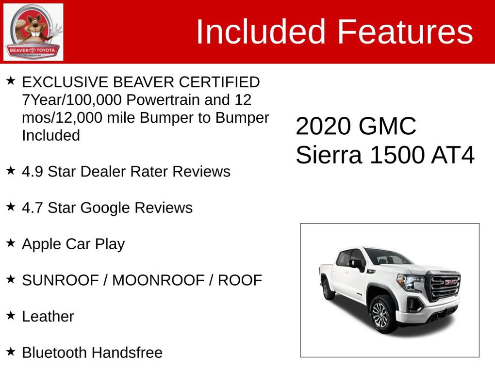 Used 2020 GMC Sierra 1500 AT4 w/ AT4 Premium Package AWD/4WD image 4