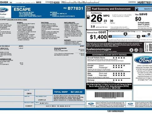 Certified 2017 Ford Escape SE w/ Equipment Group 201A FWD image 2