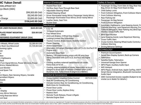 Used 2023 GMC Yukon Denali w/ LPO, Floor Liner Package AWD/4WD image 80