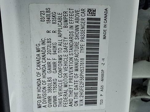 Used 2023 Honda Civic Sport image 28