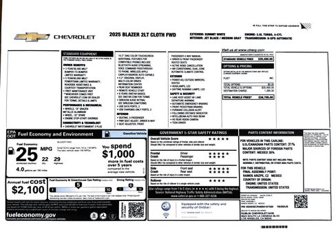 Used 2025 Chevrolet Blazer LT image 31