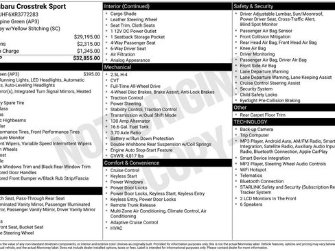 Certified 2024 Subaru Crosstrek 2.5i Sport AWD/4WD image 35