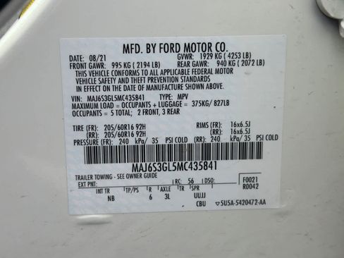 Certified 2021 Ford EcoSport SE w/ SE Convenience Package AWD/4WD image 31