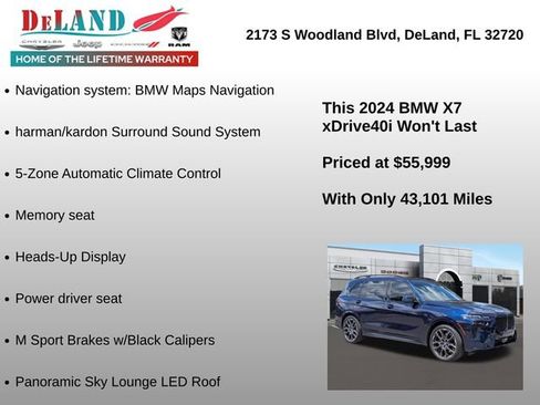 Used 2024 BMW X7 xDrive40i w/ Executive Package AWD/4WD image 36
