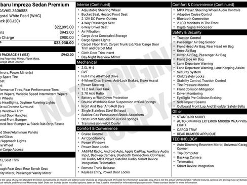 Used 2020 Subaru Impreza Premium w/ Popular Package #1 image 23