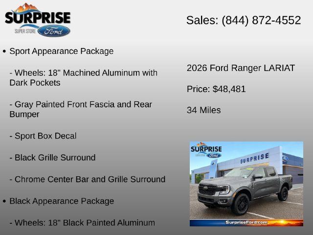 Used 2026 Ford Ranger Lariat w/ FX4 Off-Road Package AWD/4WD image 18