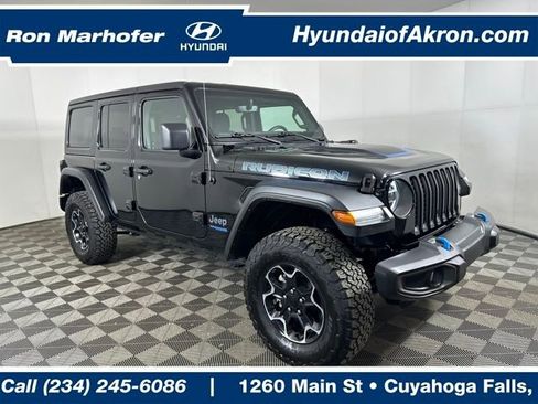 Used 2022 Jeep Wrangler Unlimited Rubicon 4xe w/ Cold Weather Group image 1
